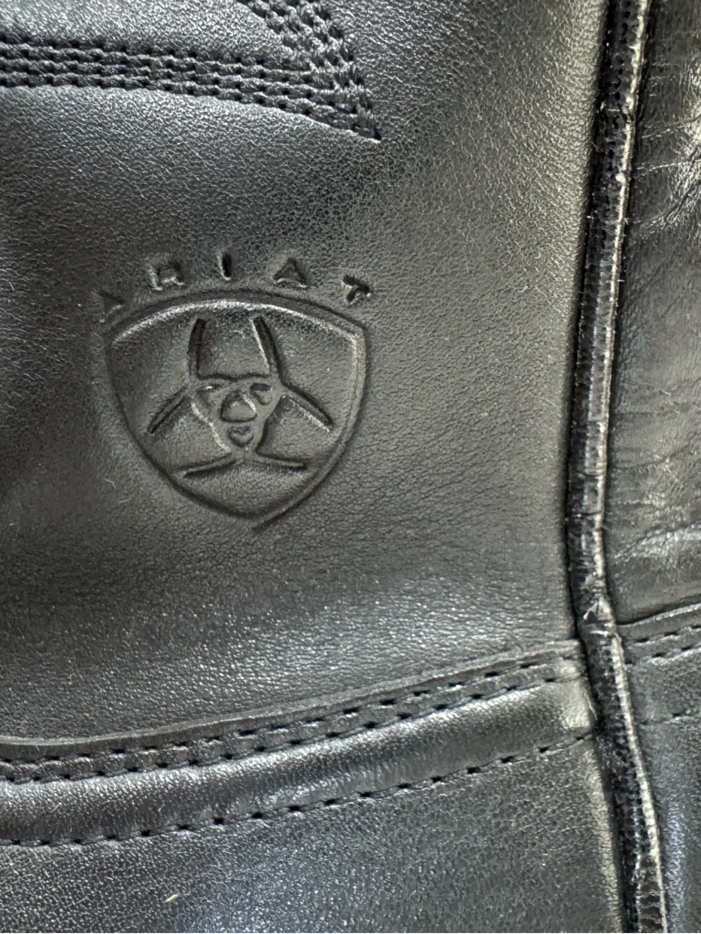 Ariat Heritage Western R Toe Black Leather Cowboy Boots Women's Style Size 7.5B - Picture 3 of 7